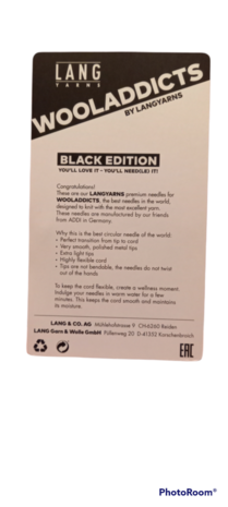 Wooladdicts black edition ( 50cm - 2,5 mm)