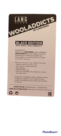 Wooladdicts Black edition ( 50 cm - 6mm)